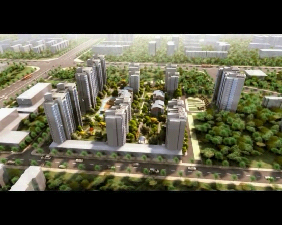 三维动画展示桐城中央优越的地理位置
